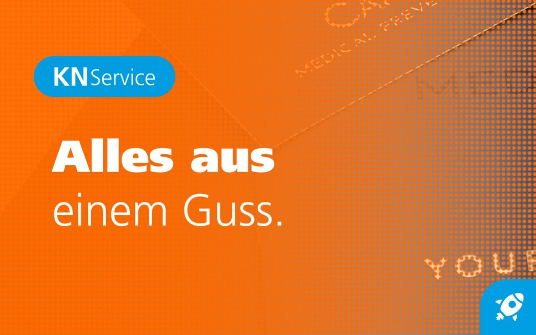 Alles aus einem Guss – Umschlag, Broschüre, Visitenkarte und ein Tischaufsteller